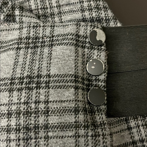 😍SHOW SPECIAL - ARDENE CURVE Grey & Black Plaid Pull on Elastic Waist Leggings - Picture 9 of 10